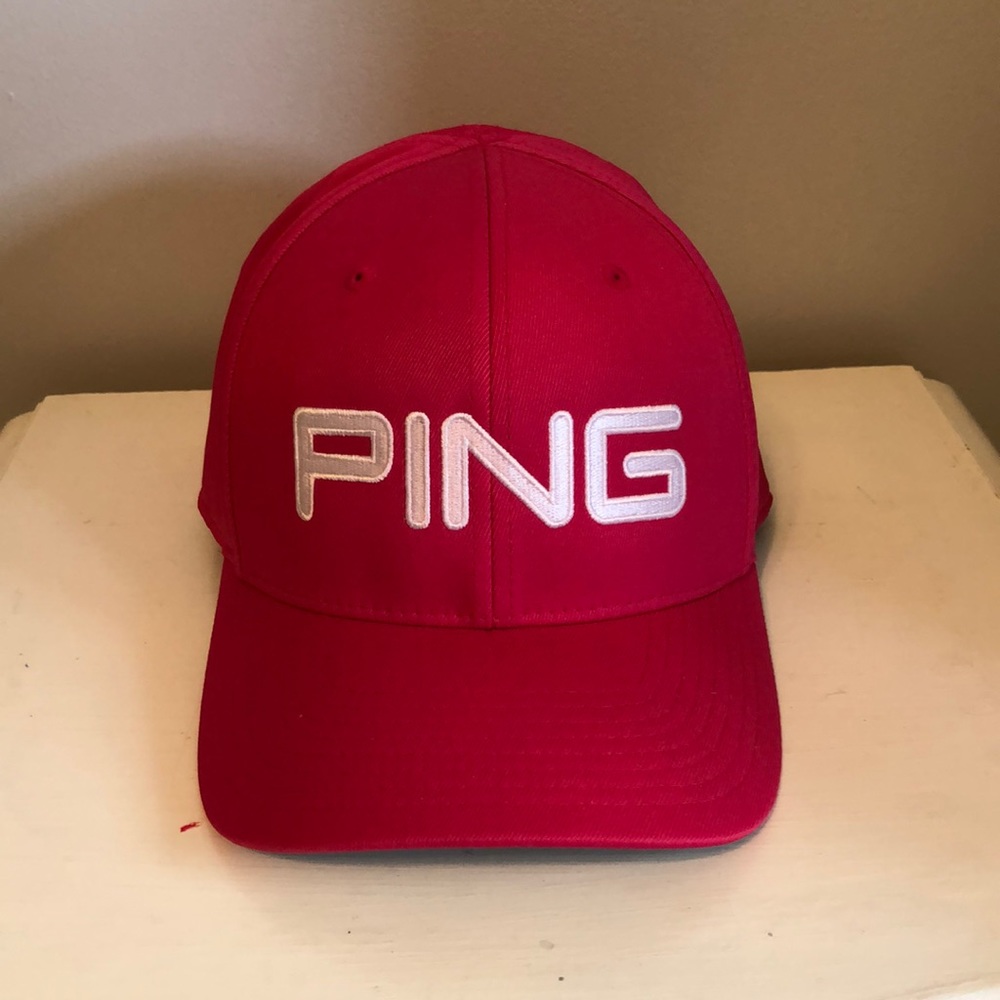 pink PING golf hat